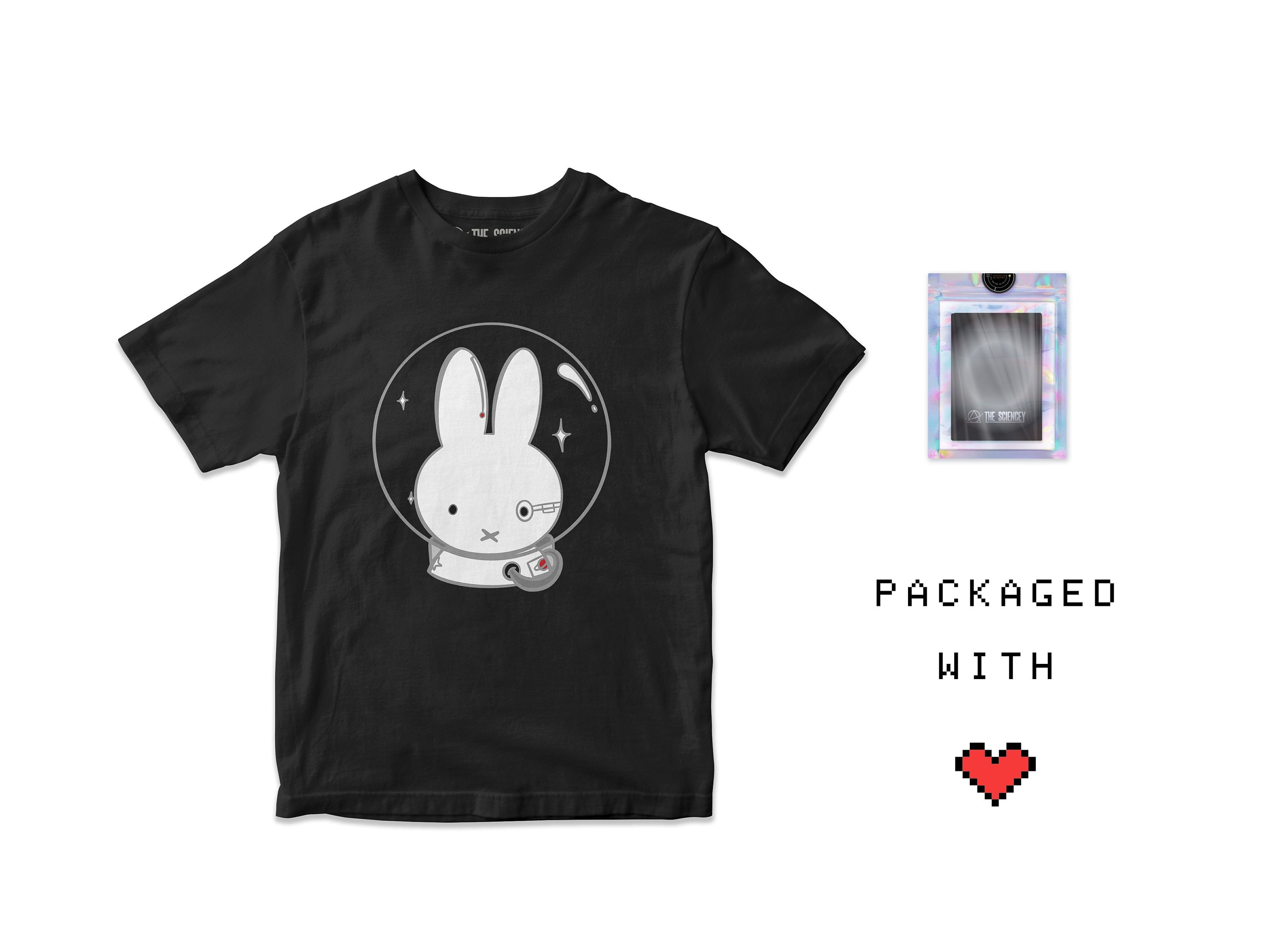Borg Bunny T-Shirt - Minimalist / Futuristic Space Fashion - Kawaii Astronaut Tee