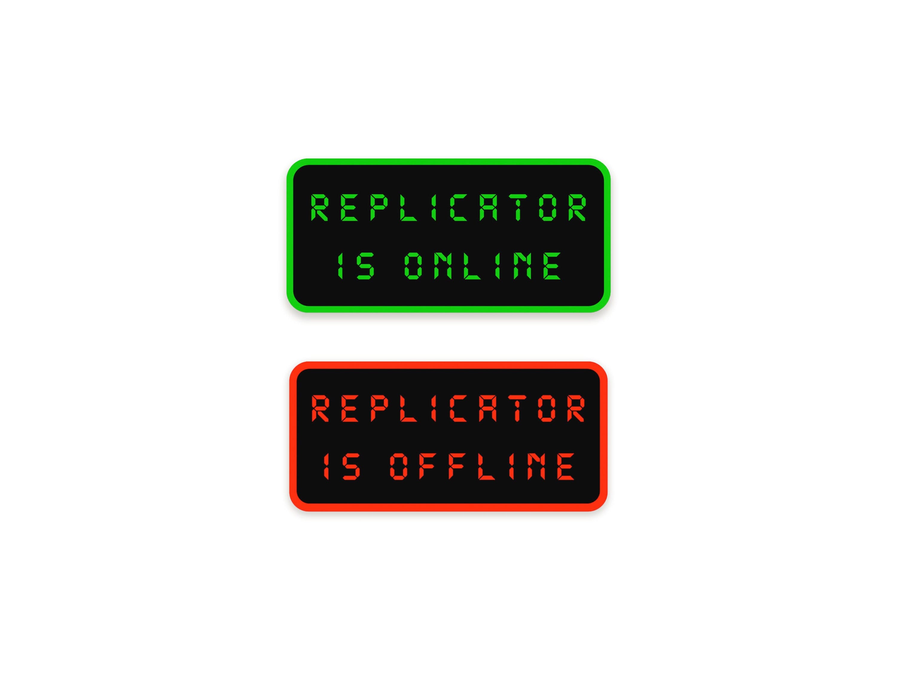 Replicator Offline Refrigerator Magnet - Trekkie Fridge Magnet - Sci-fi Trek Gift