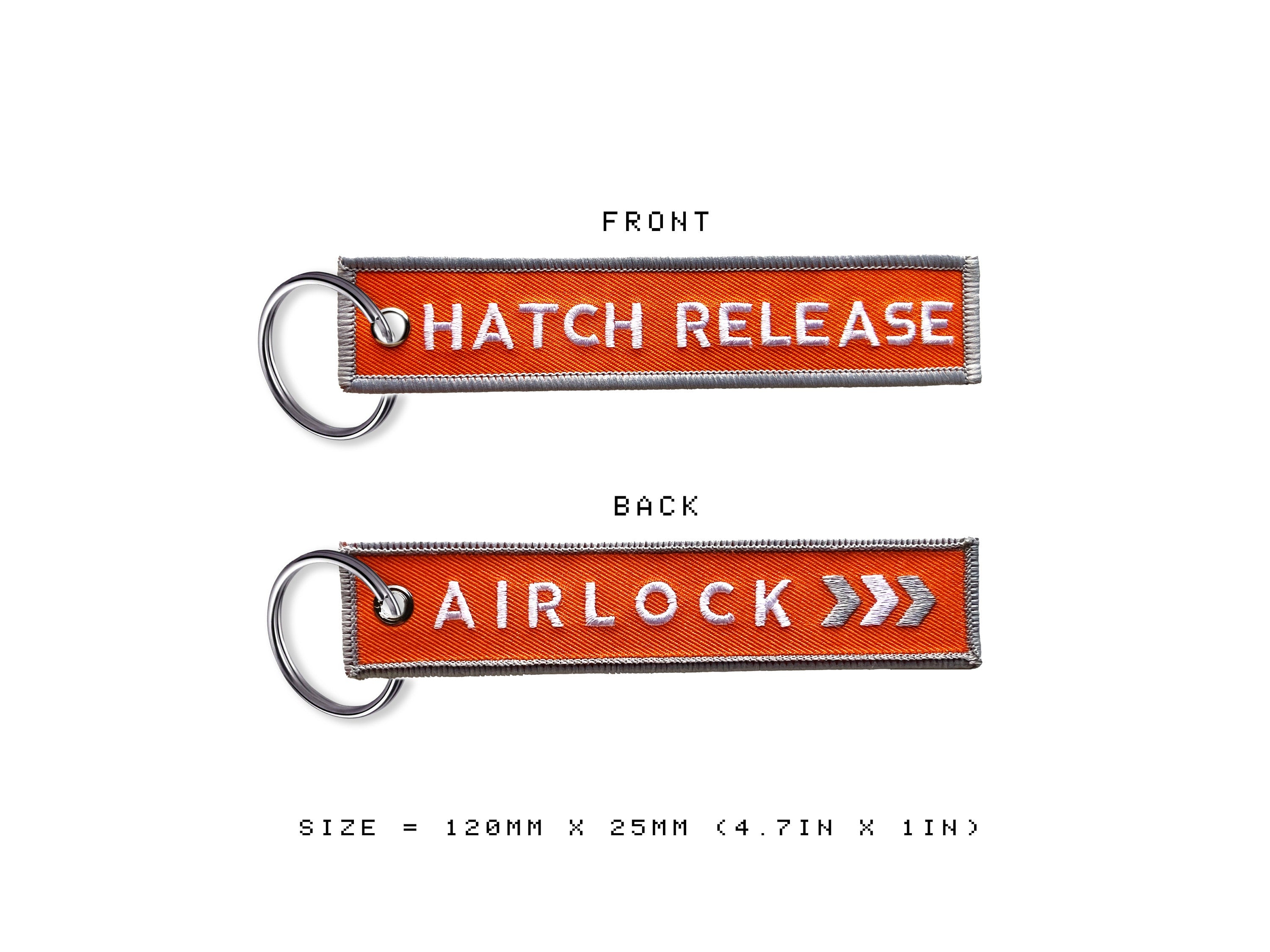 Hatch Release "Remove Before Flight" Keychain - Spaceship Bridge Crew EDC Keychain - Sci-Fi Cosplay Accessories