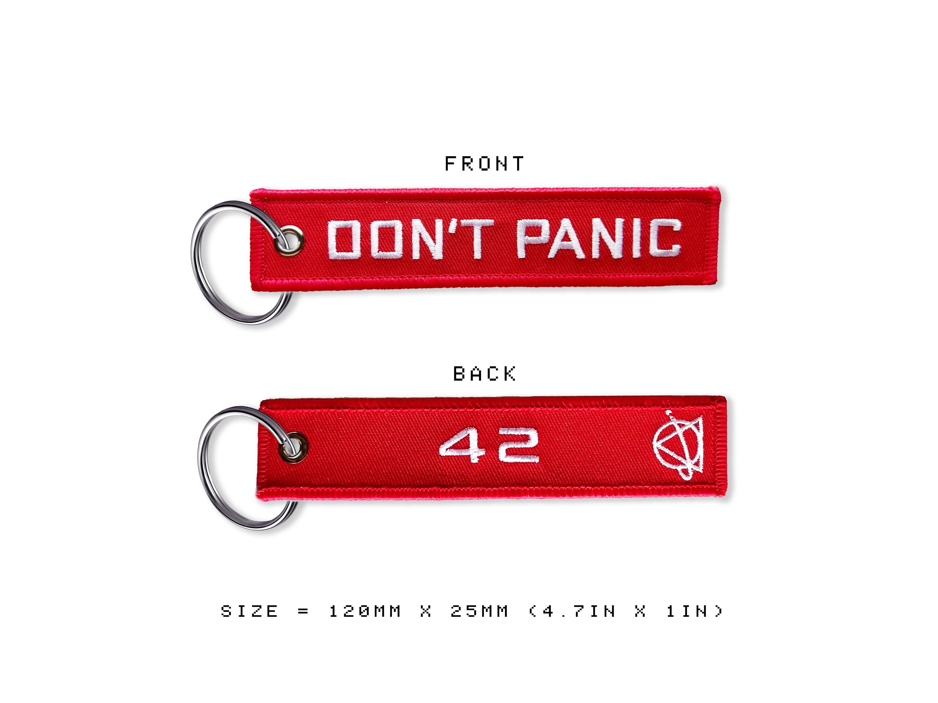 Don't Panic "Remove Before Flight" Keychain / Hitchhiker's Guide EDC Keychain / Sci-Fi Geekery