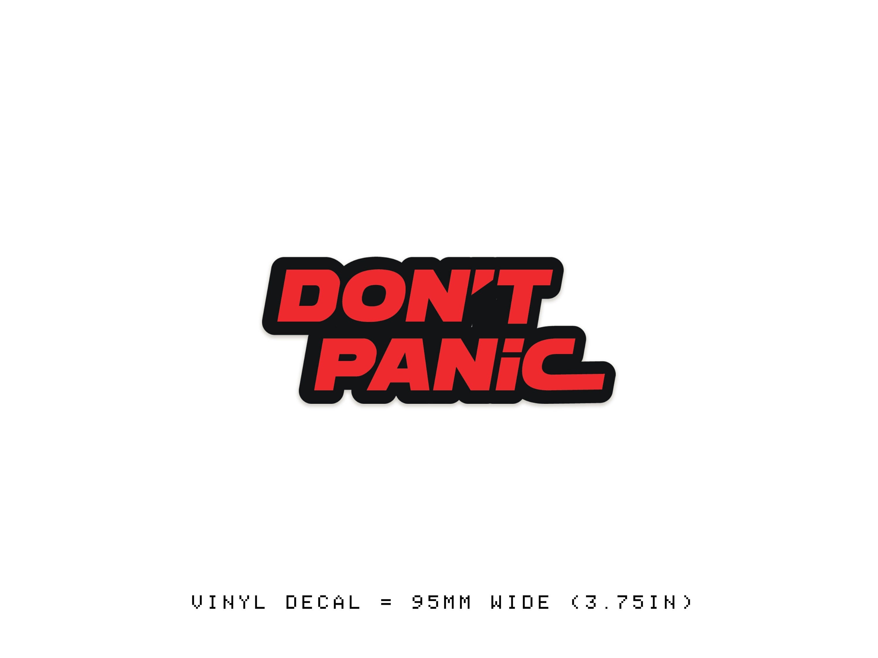 Don't Panic Decal - Futuristic HHGTTG Laptop Vinyl Sticker - Hitchhiker's Guide Lovers Sci-Fi Gift