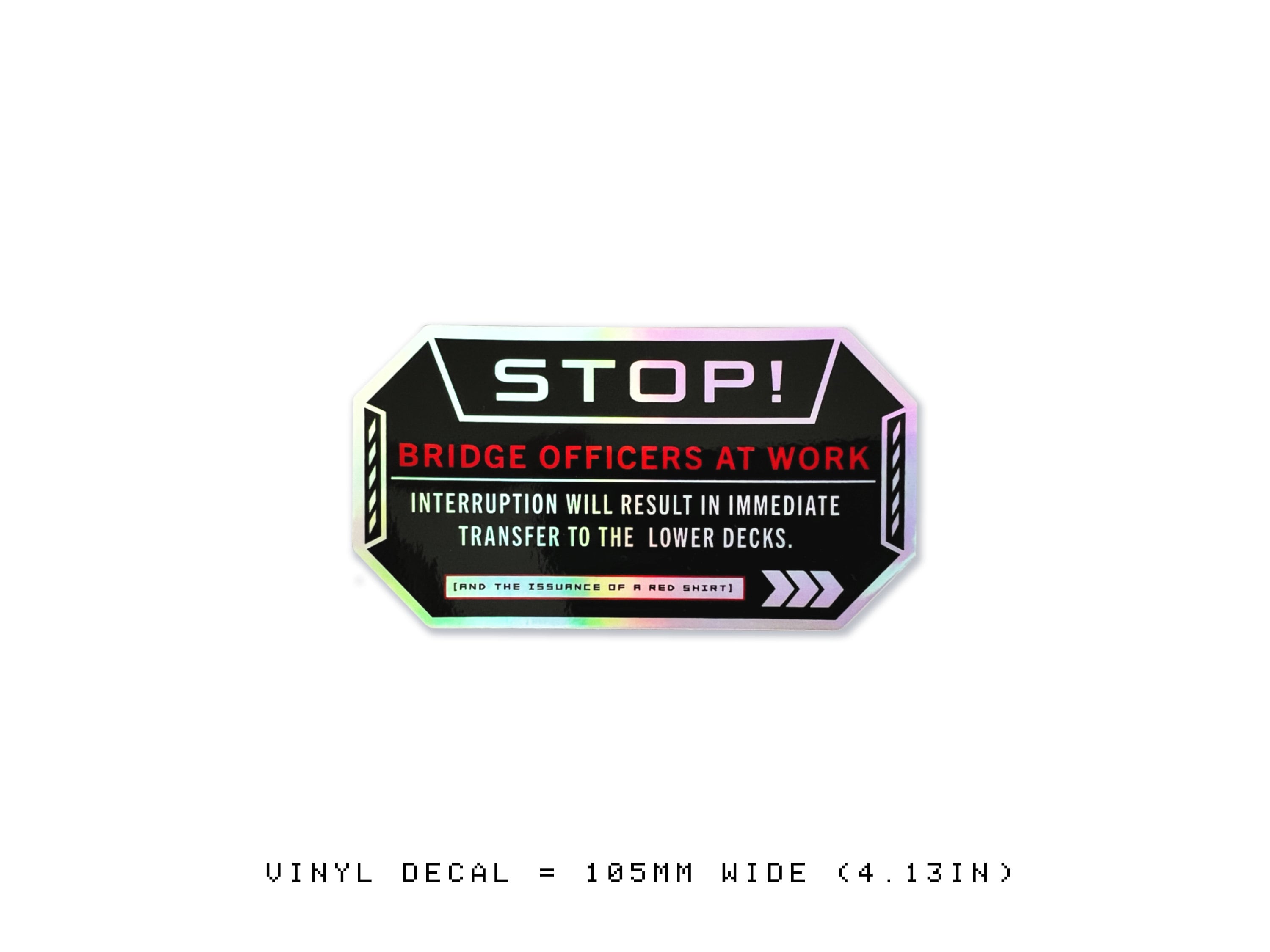 Bridge Officer's Holographic Decal - Cyberpunk Futuristic Vinyl Sticker - Sci-fi Trekkie Gift