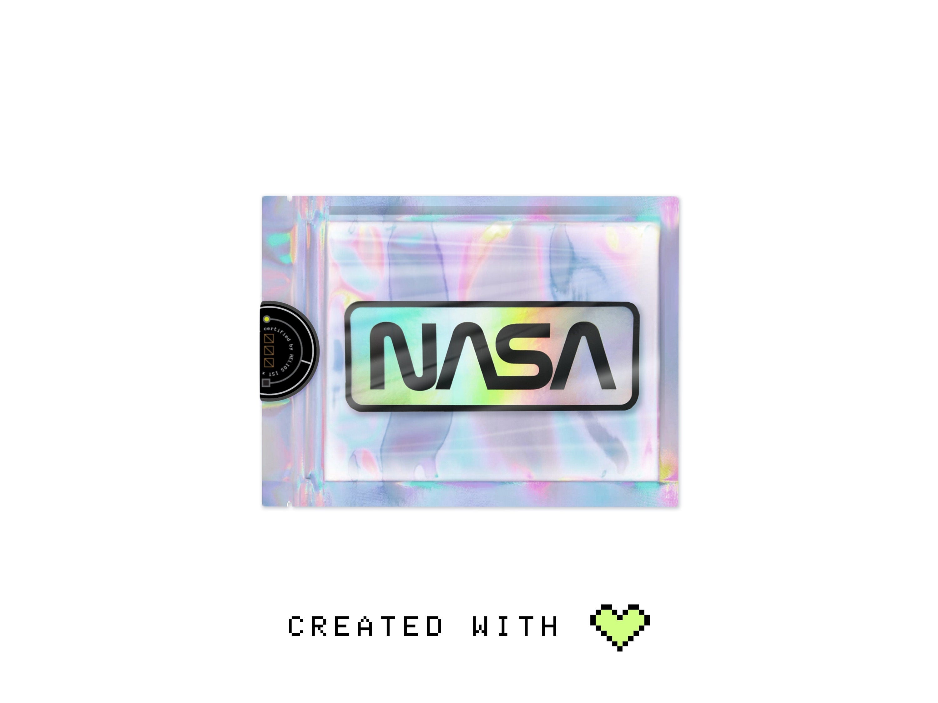 NASA Worm Holographic Vinyl Decal - Futuristic Sticker - Astronomy / Space / Sci-fi Laptop Decal