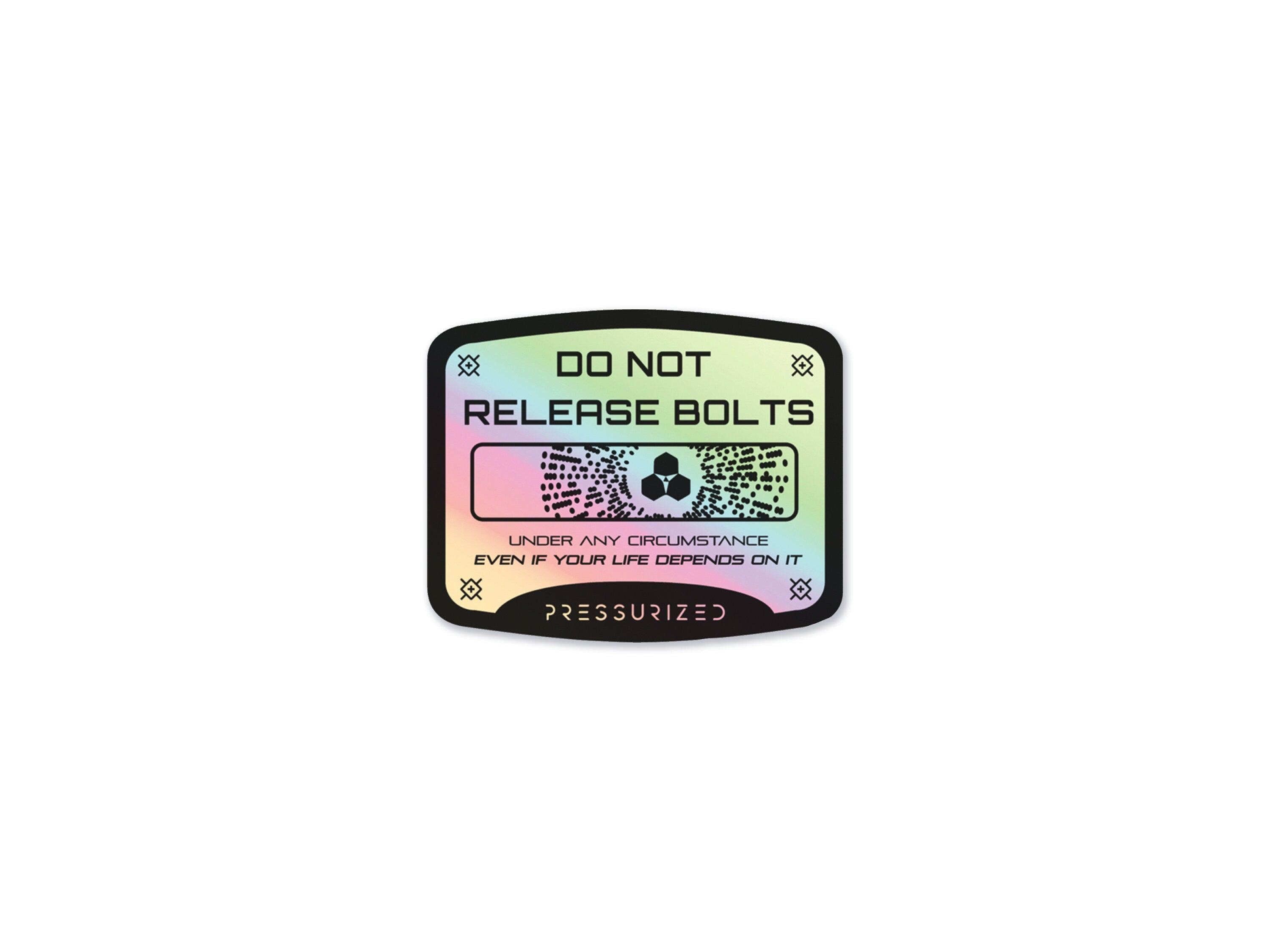 Lost Containment Holographic Decal - Cyberpunk Futuristic Vinyl Laptop Sticker - Sci-fi Water Bottle Decal