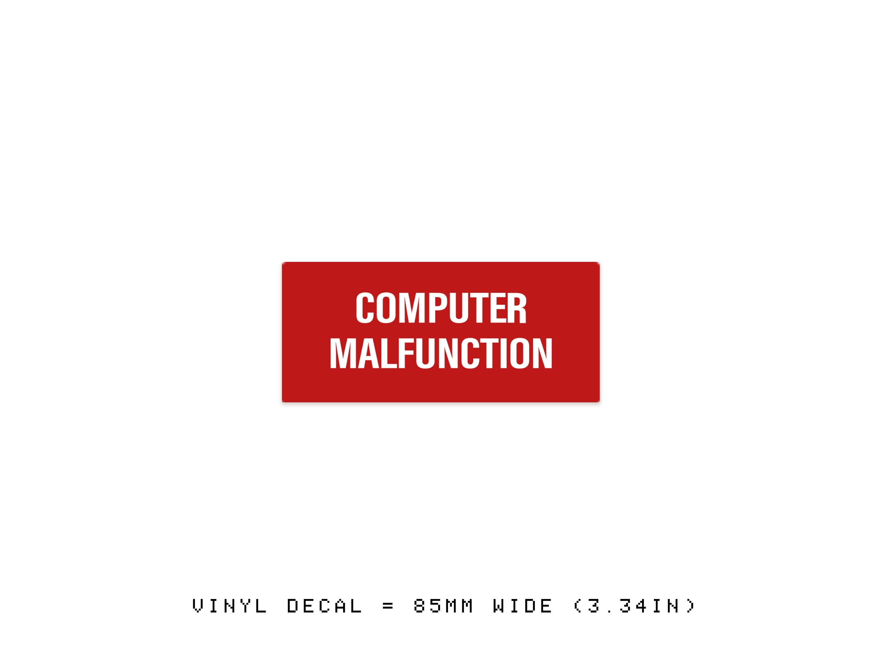 Space Odyssey System Malfunction Decals - Futuristic 2001: A Space Odyssey Laptop Sticker - Sci-Fi Car Decal