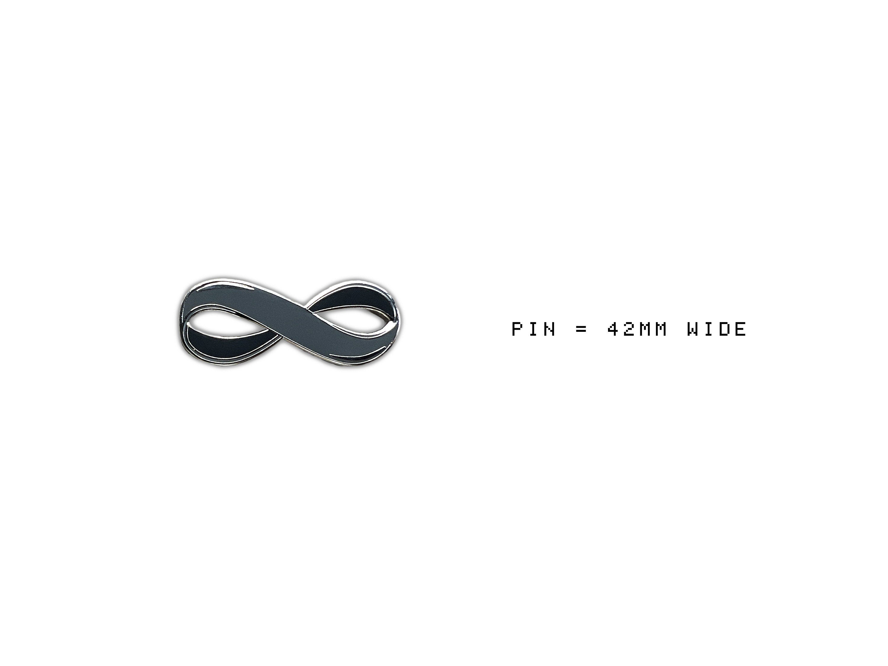 The Möbius Strip Enamel Pin - Minimalist / Futuristic Lapel Pin- Infinite Math & Geometry Brooch Gift