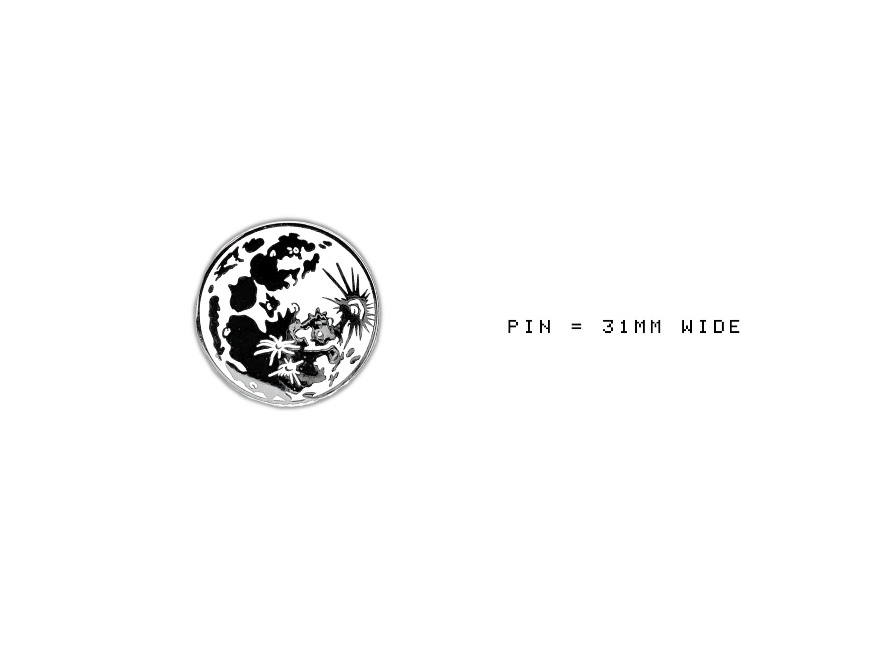 Full Moon Lunar Enamel Pin - Celestial Moon Phase Lapel Pin / Badge - Space & Astronomy Brooch