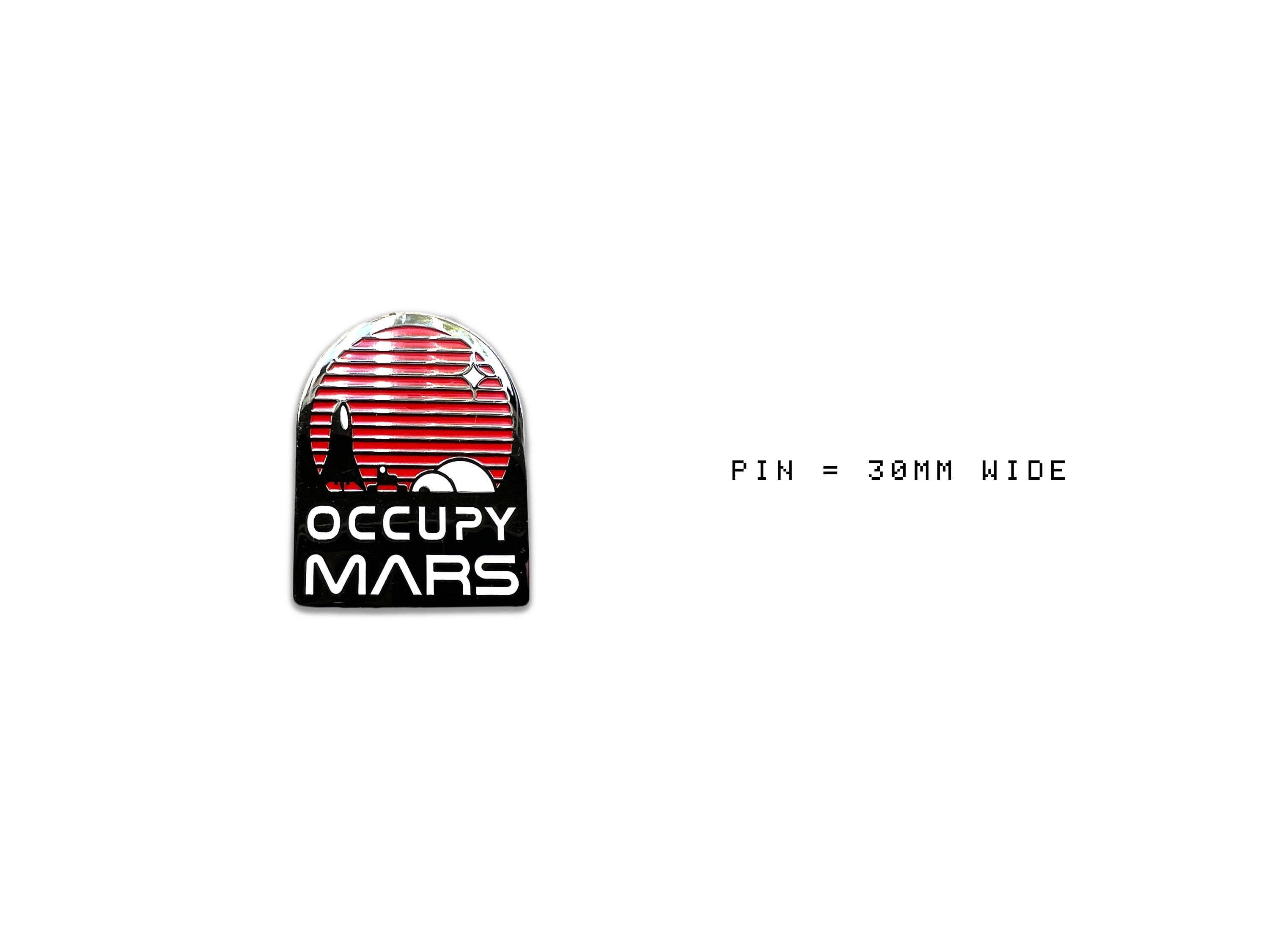 Occupy Mars Enamel Pin - SpaceX Inspired Mars Colony Lapel Pin / Badge - Starship / Space Gift