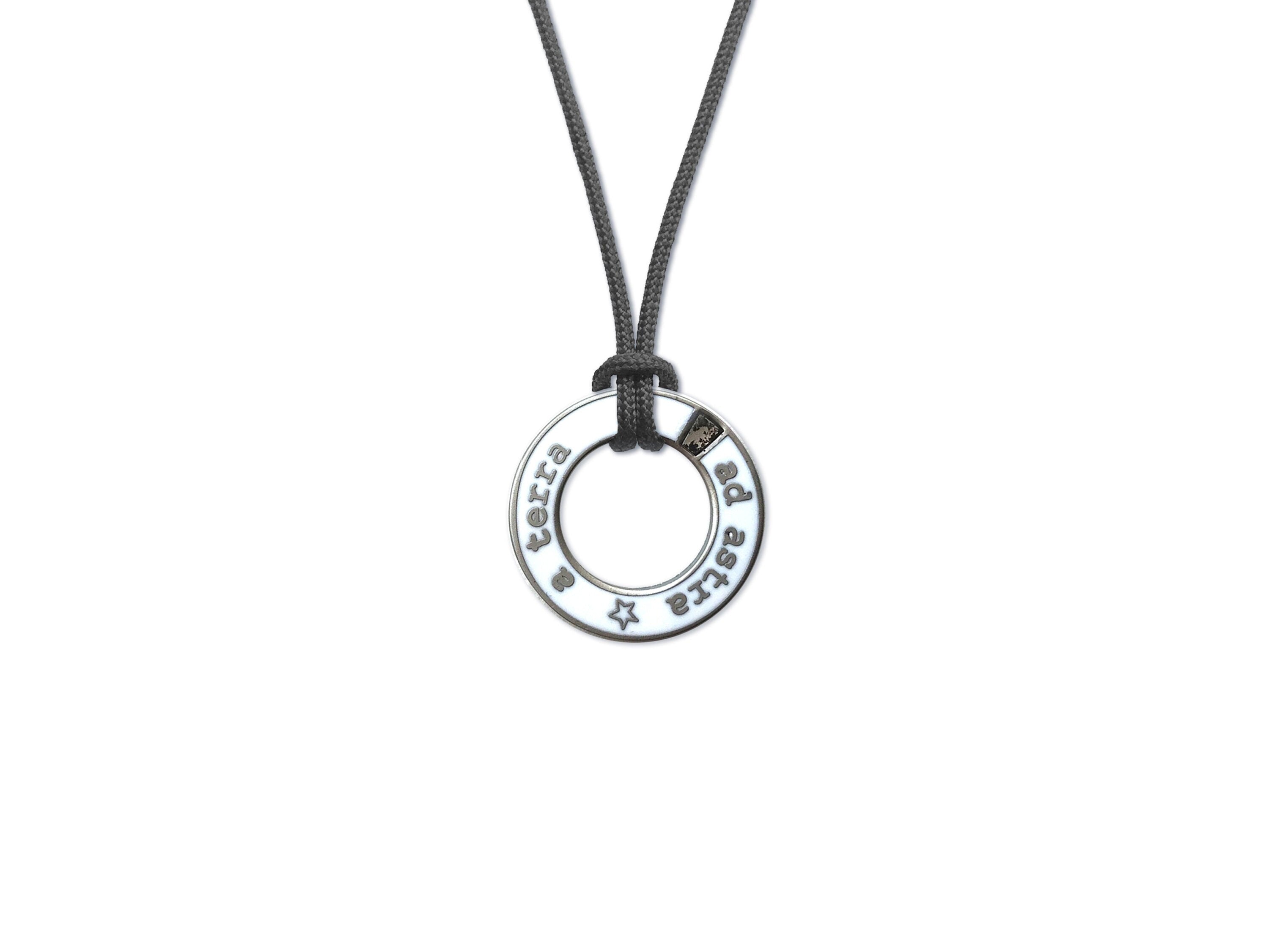 White Meteorite Dust Necklace - Men's / Women's Minimal Astronomy Necklace - Futuristic Space Jewelry