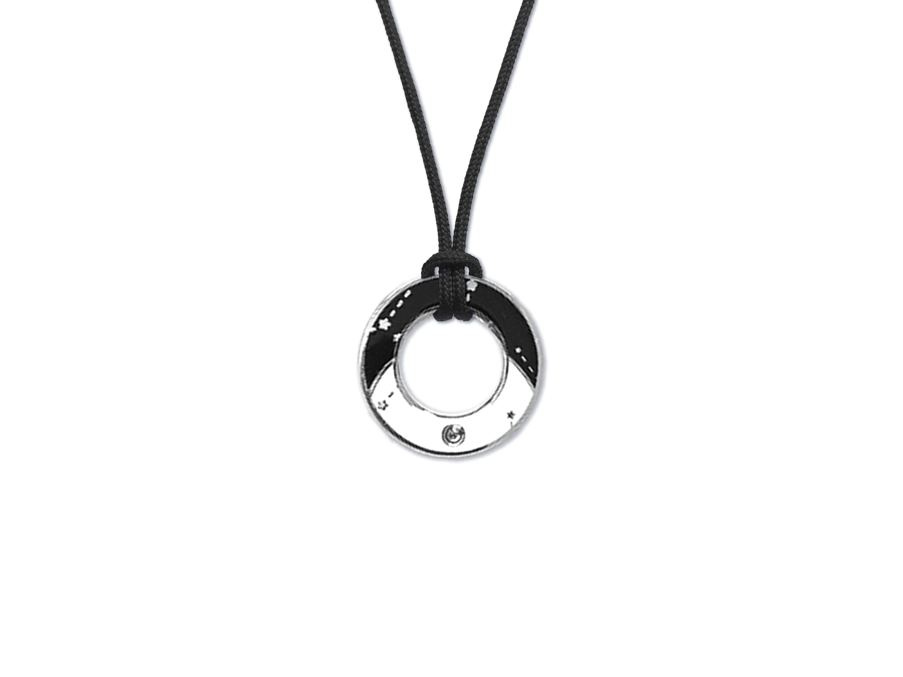 Minimalist Meteorite Dust Necklace - Men's / Women's Mars Black Astronomy Necklace - Futuristic / Space Constellation Jewelry