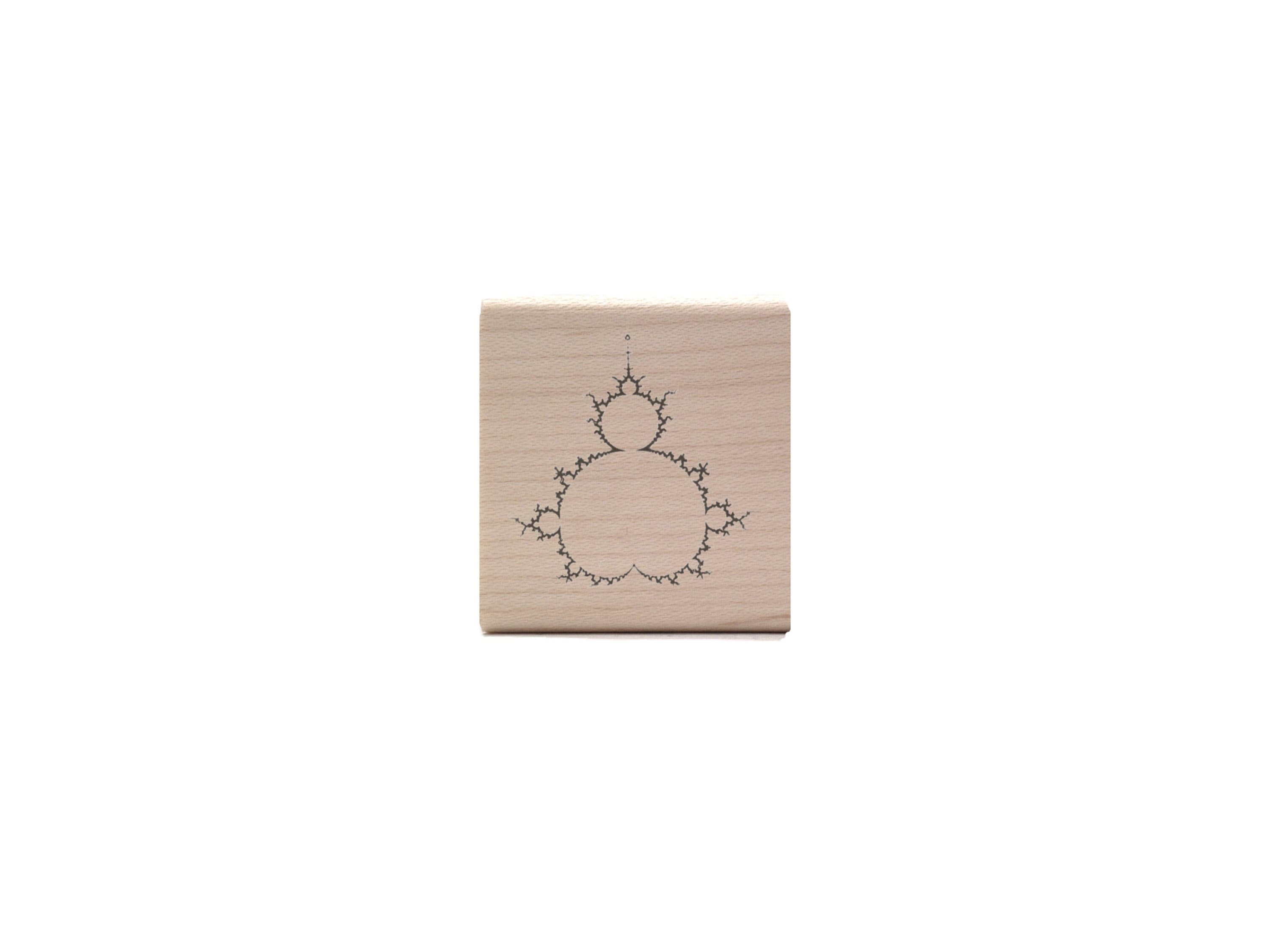 Mandelbrot Fractal Rubber Stamp - Sacred Geometry - Koch Snowflake & Sierpinki Triangle