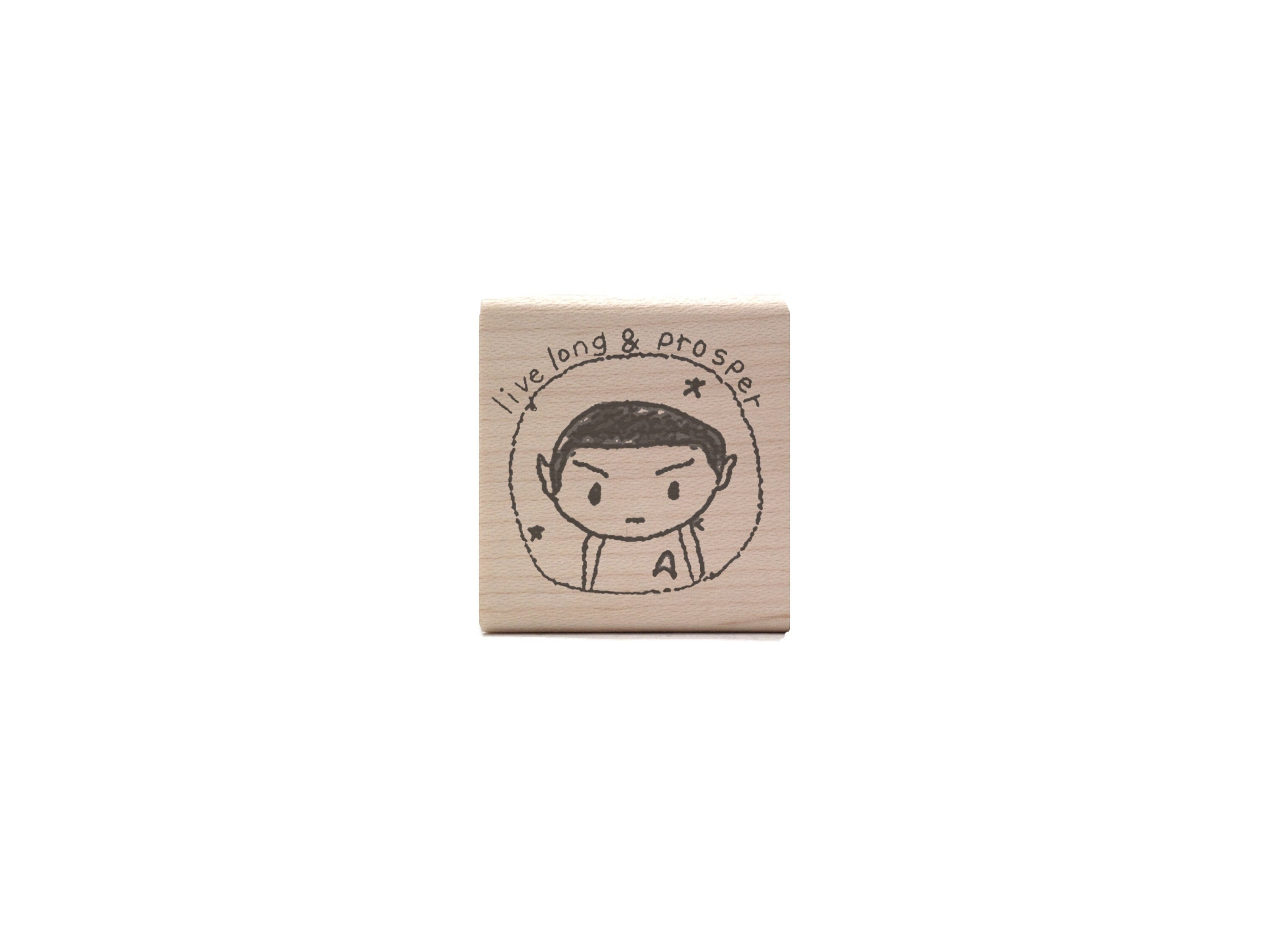 LLAP Spock Rubber Stamp - Cute Kawaii Geek Pen Pal Stamp - Live Long & Prosper