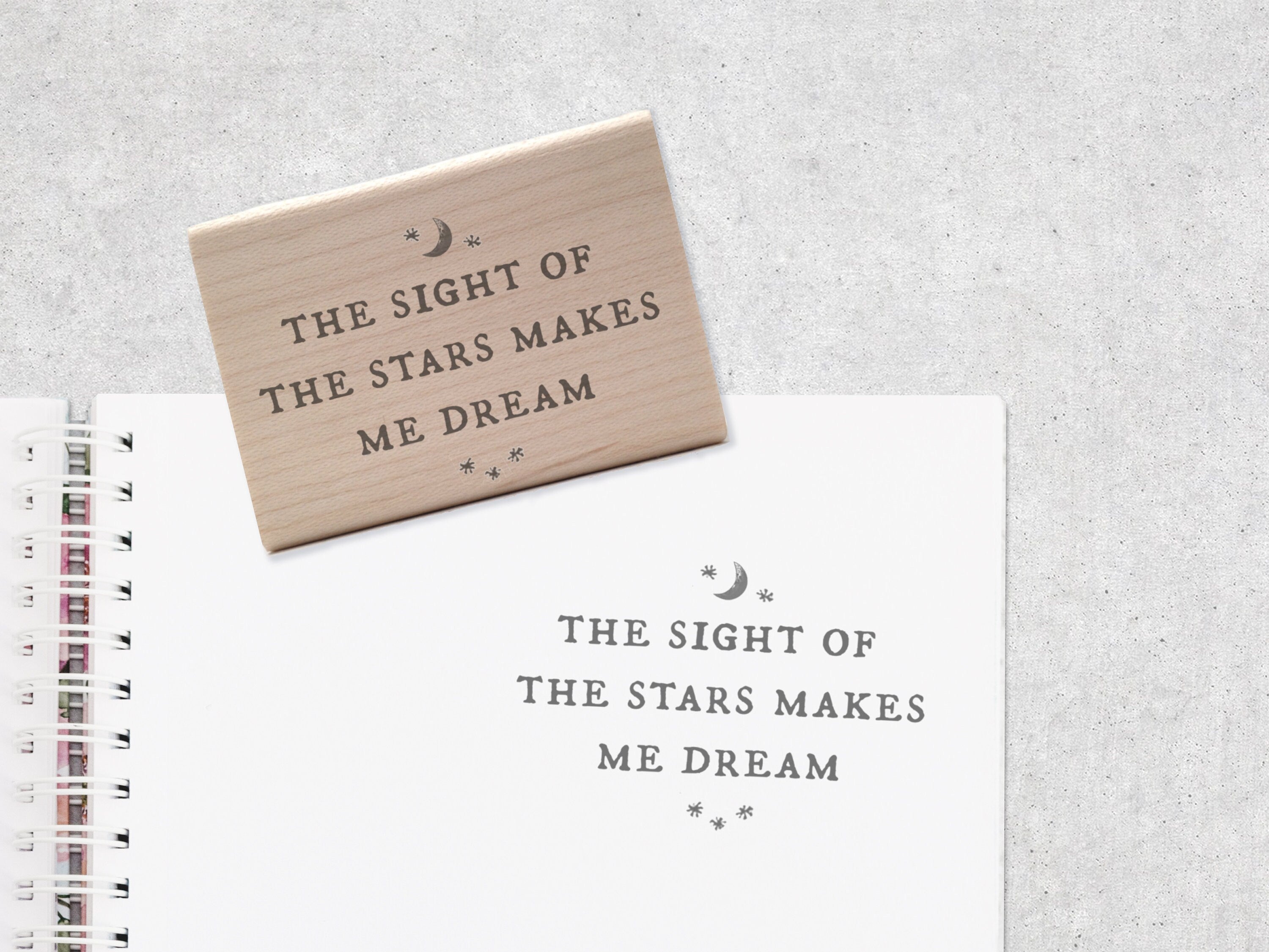 Van Gogh's Stars Rubber Stamp - Celestial  / Astronomy Quotation - Vincent Van Gogh Quote