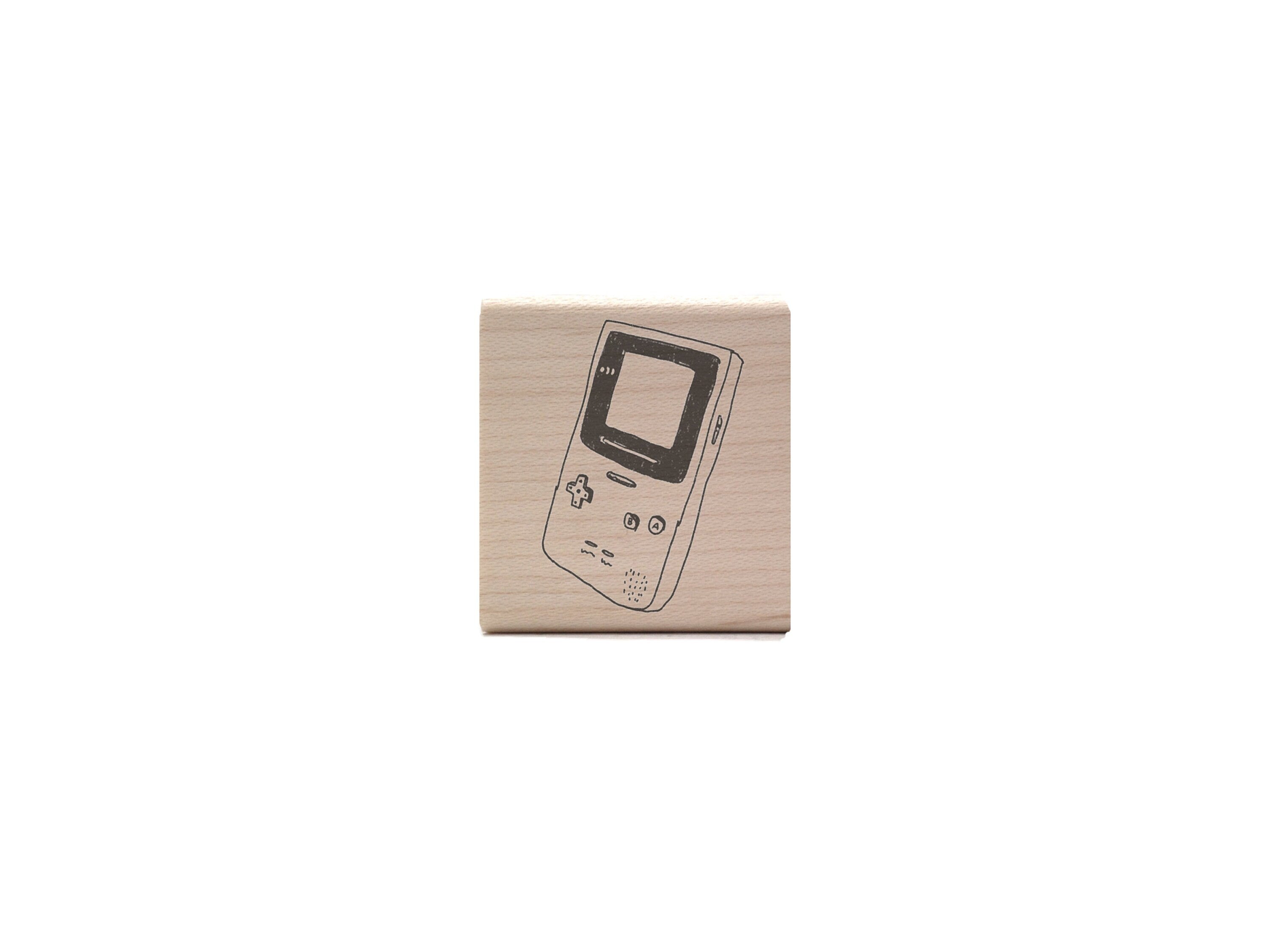 GB Color Rubber Stamp - Retro Game Boy Stamp - 90s Nostalgia
