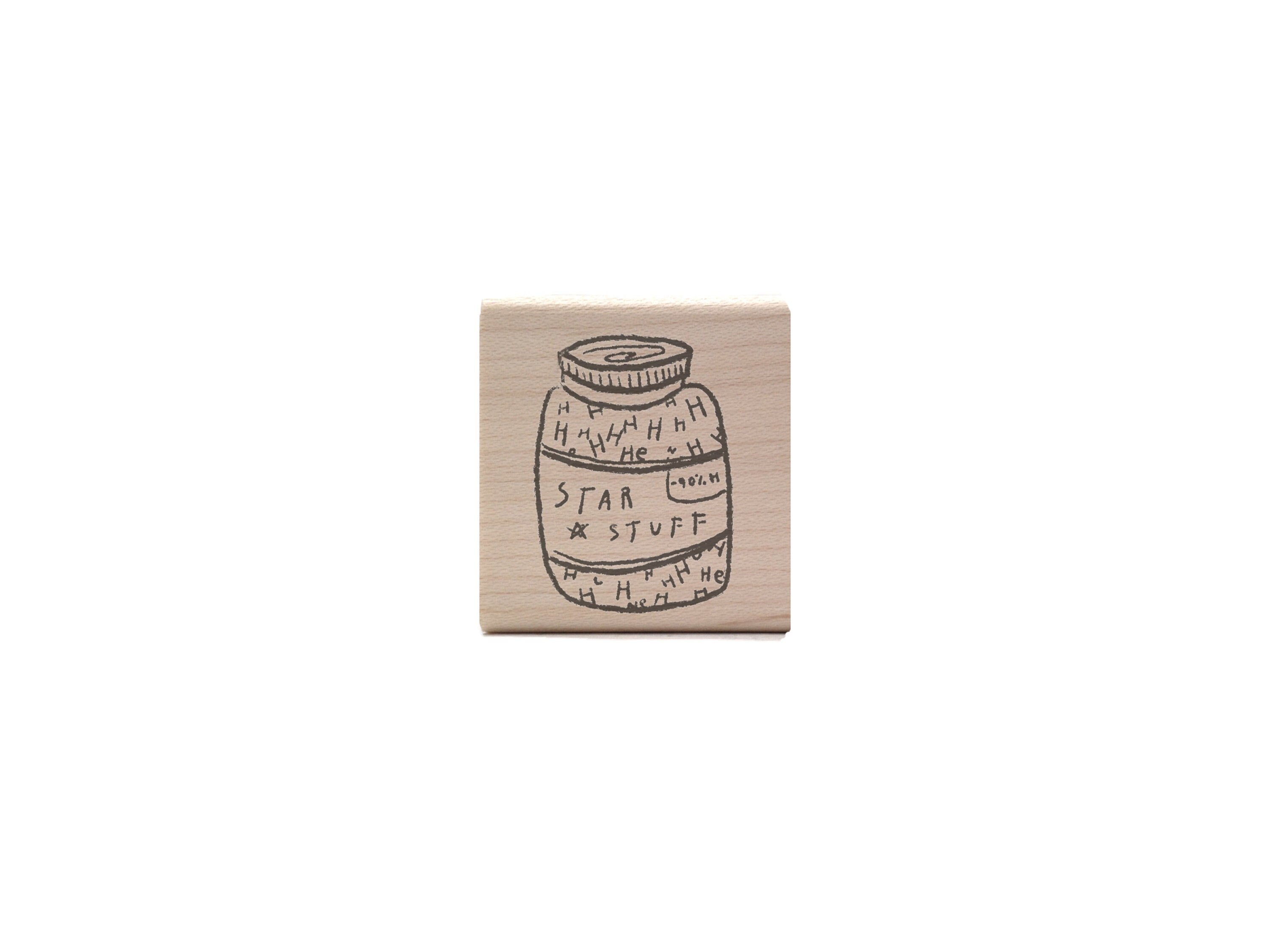 Star Stuff Jar Rubber Stamp - Celestial Astronomy Bujo - Made of Stars Space Stationery