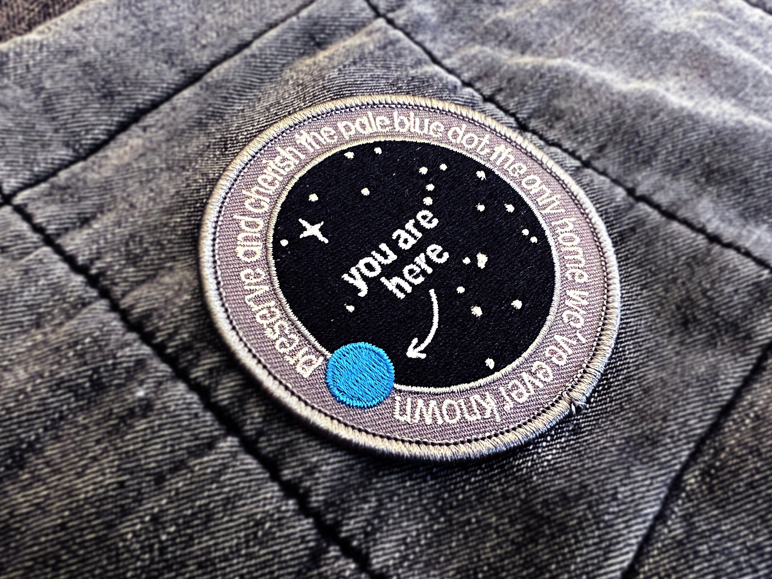 Pale Blue Dot Patch - - Cosmos Expedition Patch - Space Mission Jacket Patch