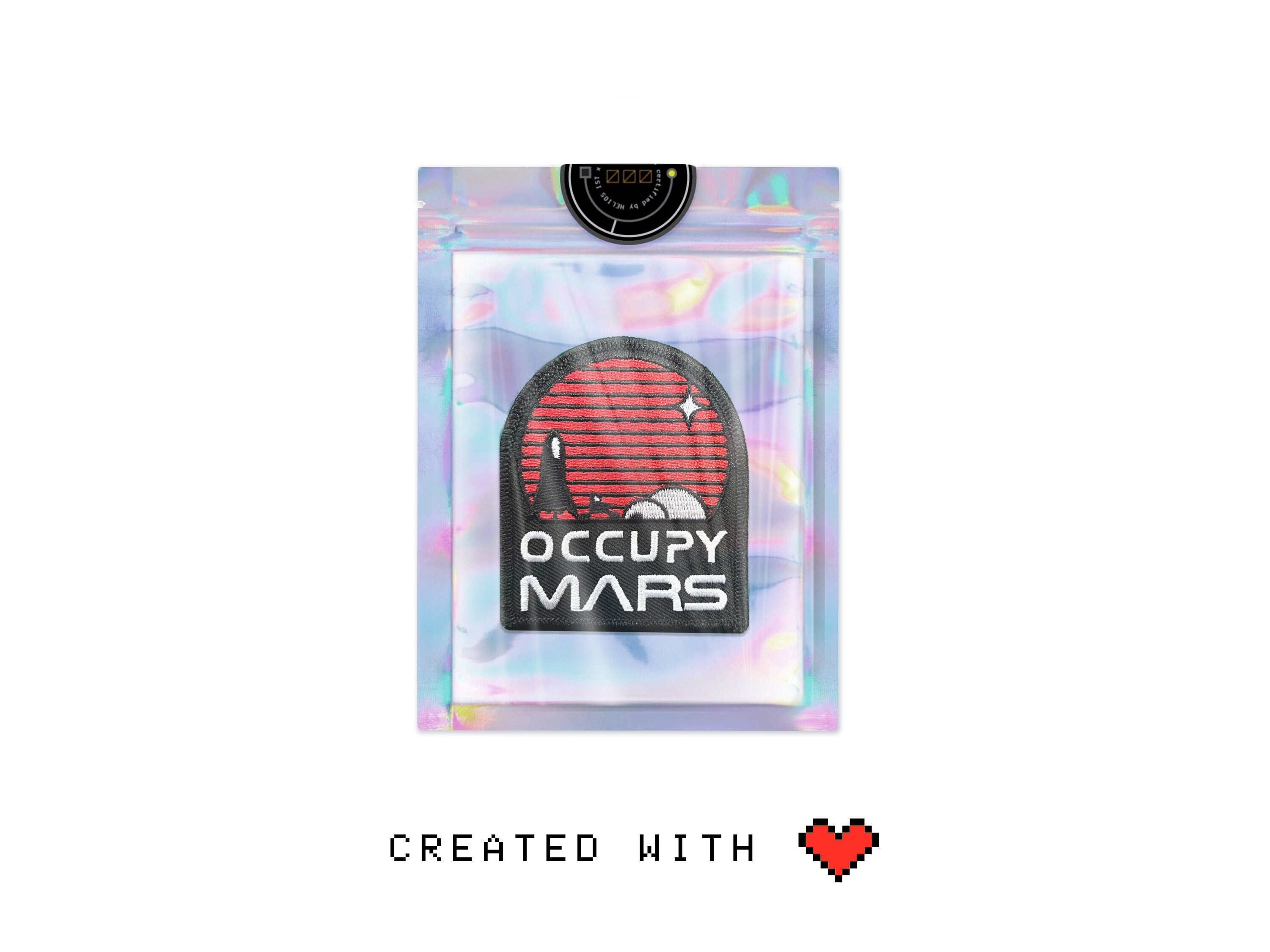 Occupy Mars Embroidered Patch/ EDC Martian Jacket Patches / Space Mission Patch