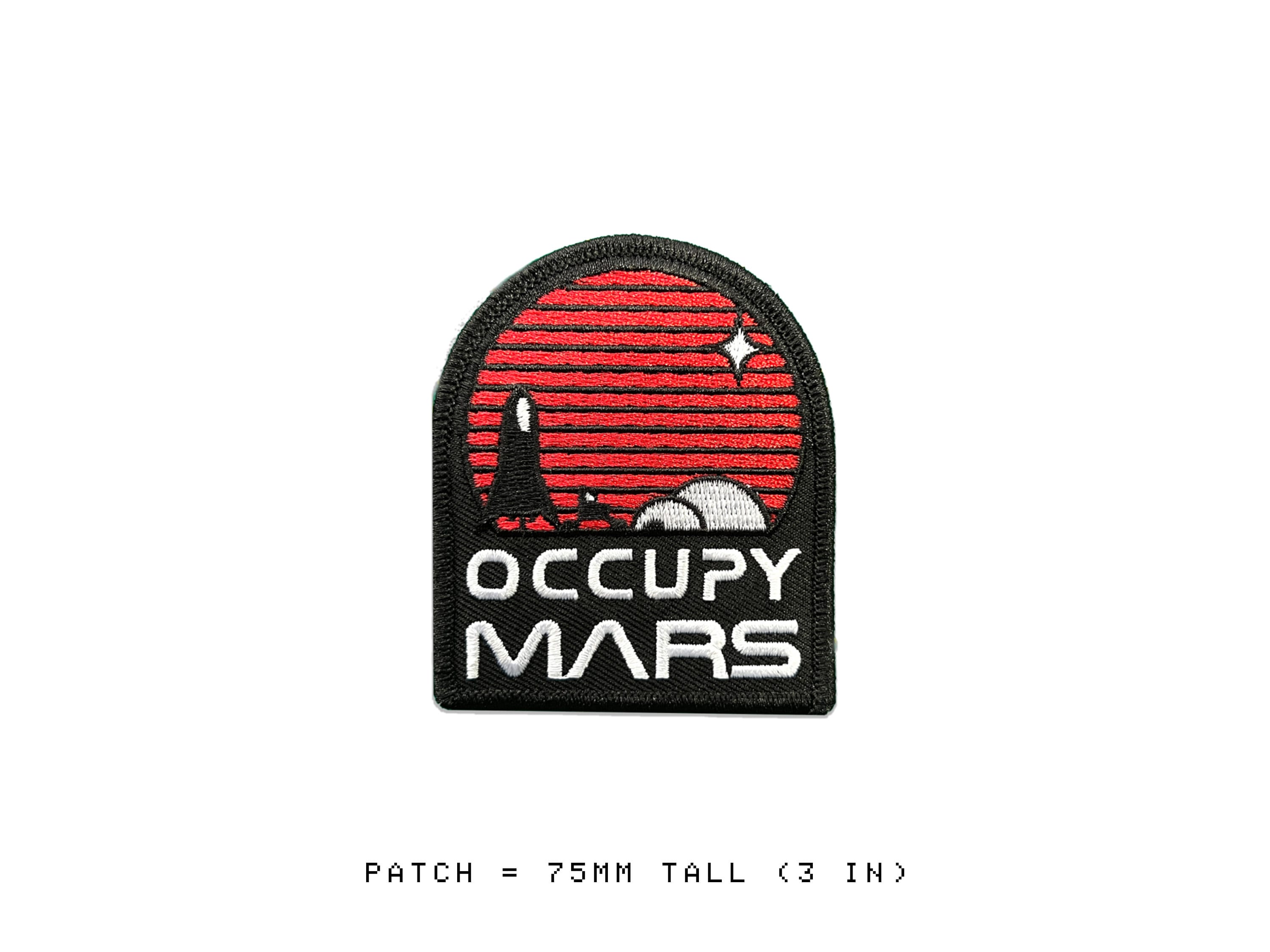 Occupy Mars Embroidered Patch/ EDC Martian Jacket Patches / Space Mission Patch