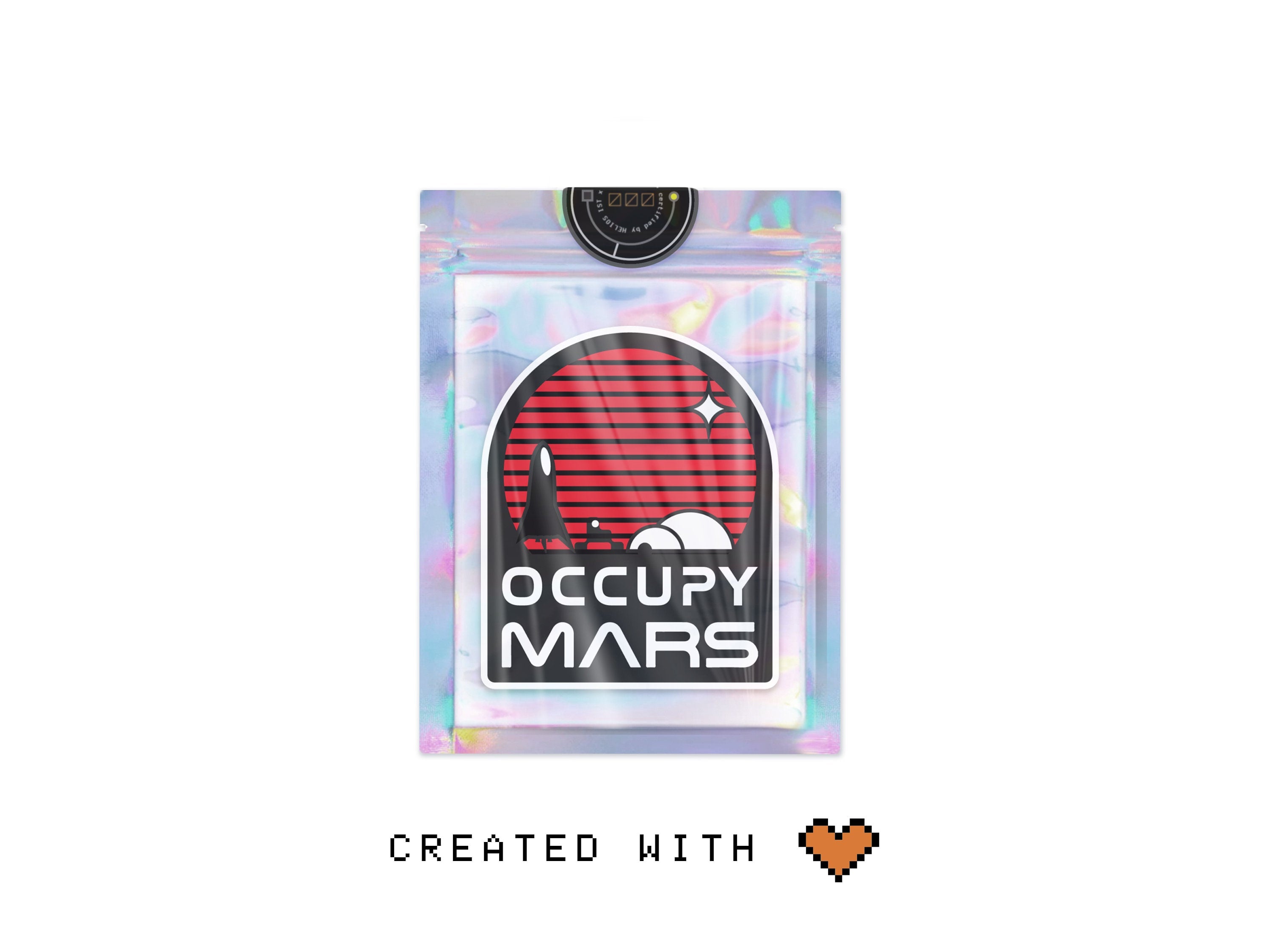 Occupy Mars  Refrigerator Magnet - Martian Fridge Magnet - Space Travel / Astronomy Gift