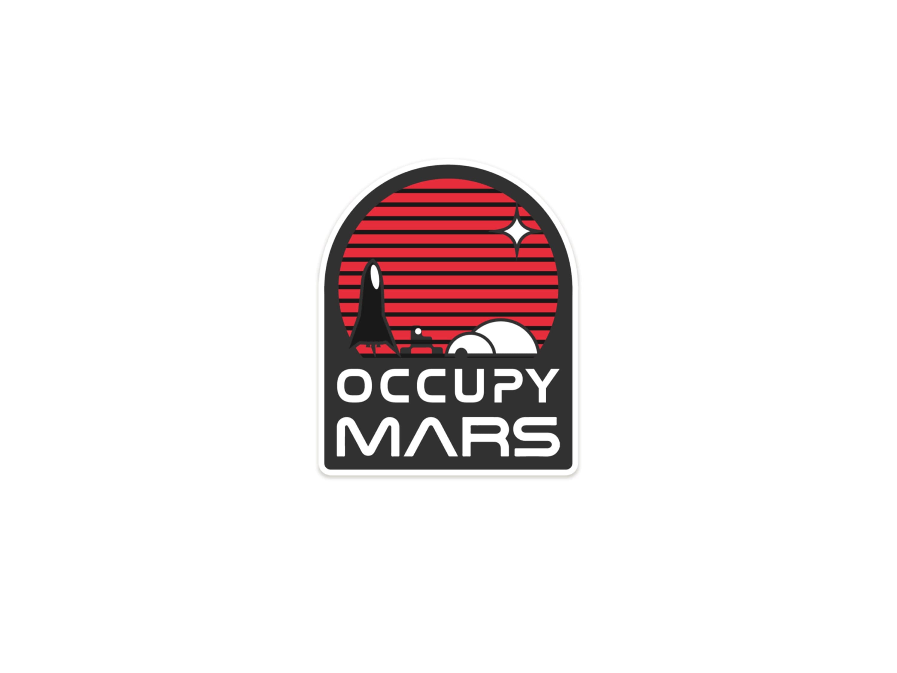 Occupy Mars  Refrigerator Magnet - Martian Fridge Magnet - Space Travel / Astronomy Gift