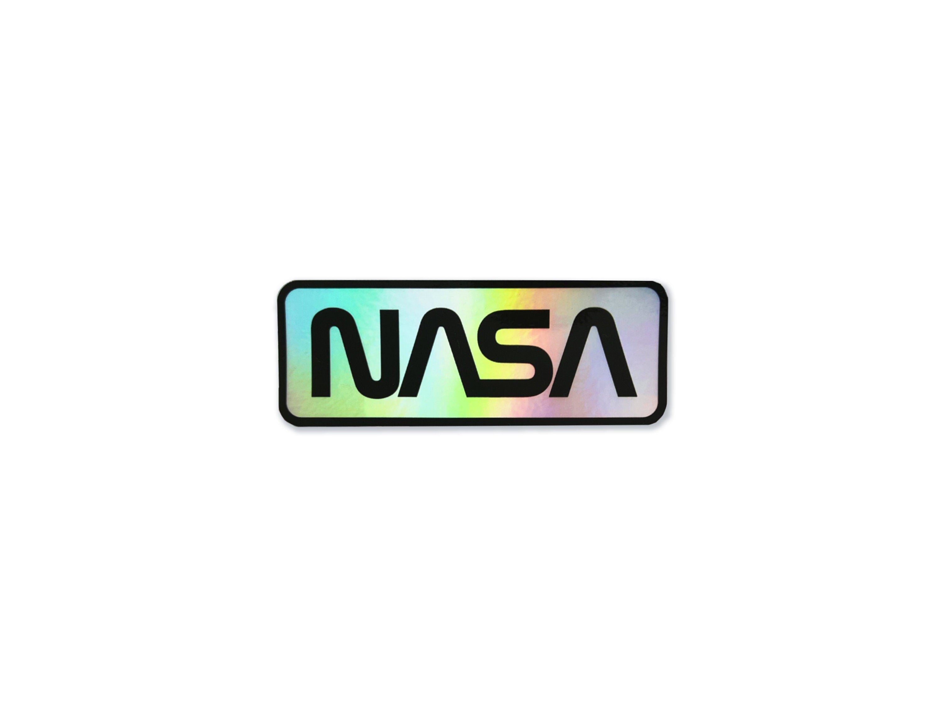 NASA Worm Holographic Vinyl Decal - Futuristic Sticker - Astronomy / Space / Sci-fi Laptop Decal