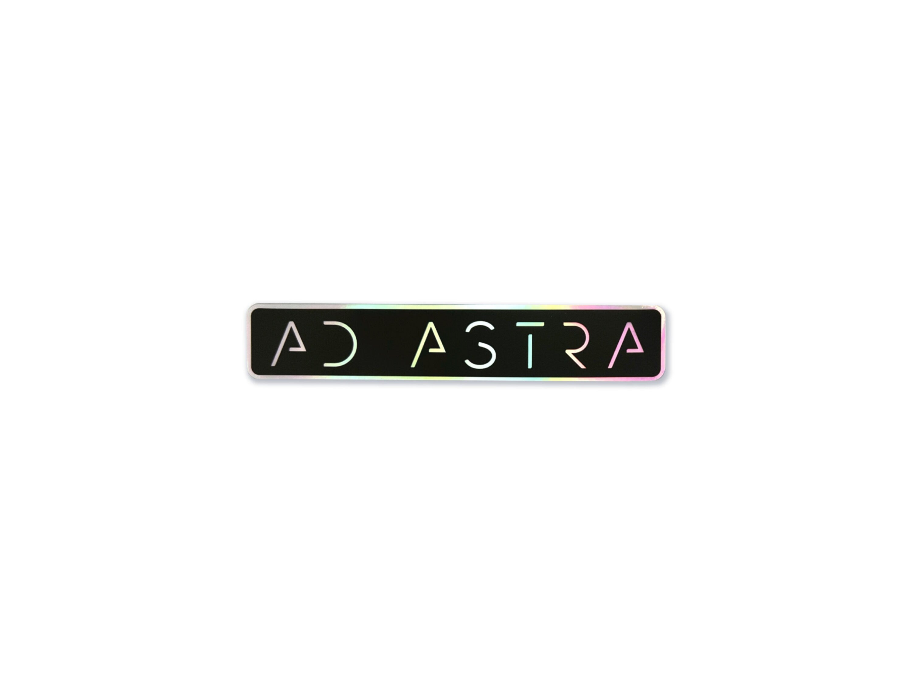 Ad Astra Holographic Decal - Cyberpunk Futuristic Vinyl Sticker - Sci-fi Gift