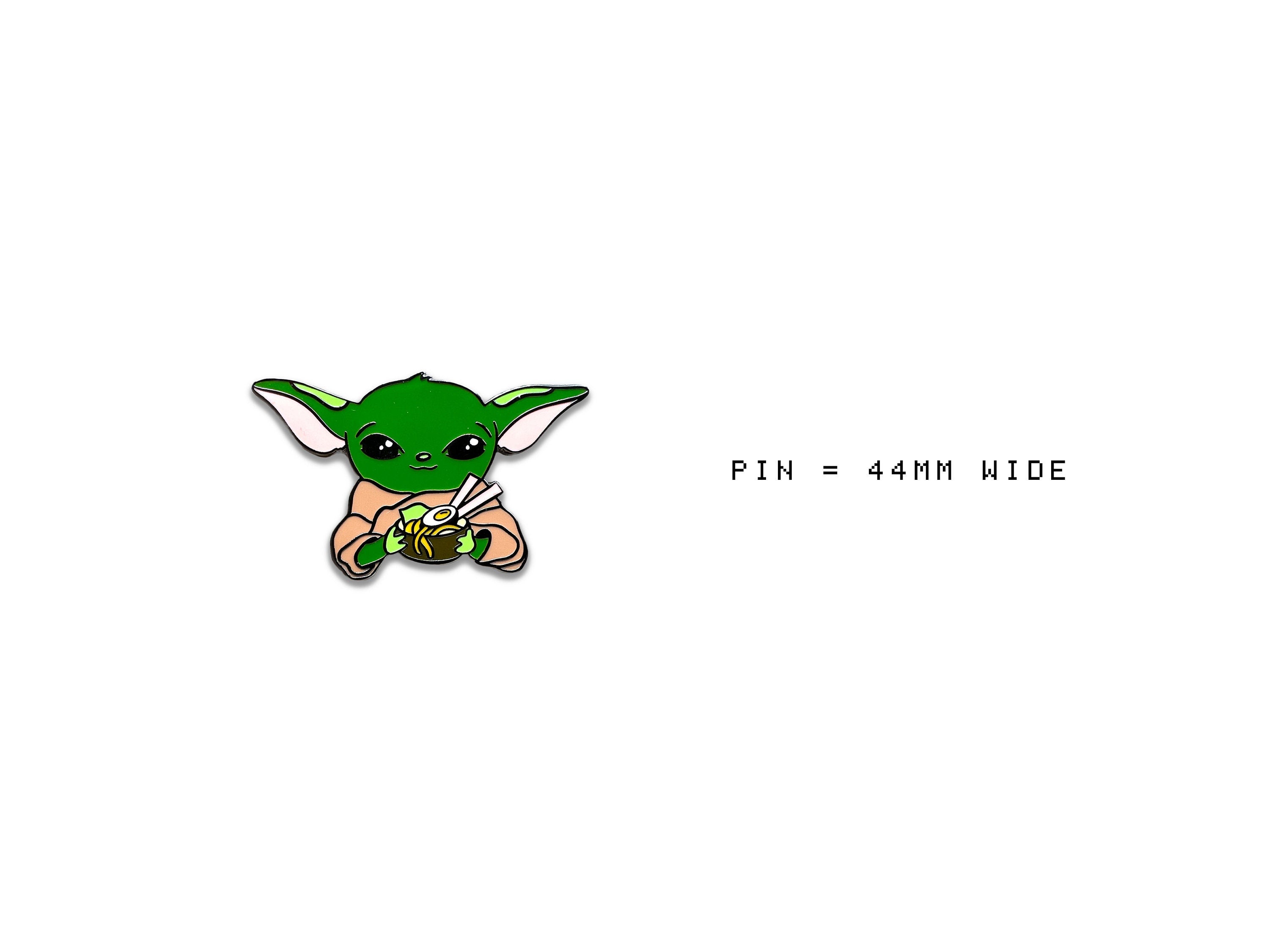 The Cosmic Ramen Child Enamel Pin - Little Gro's Cantina Lapel Pin / Badge - Alien Wars Brooch
