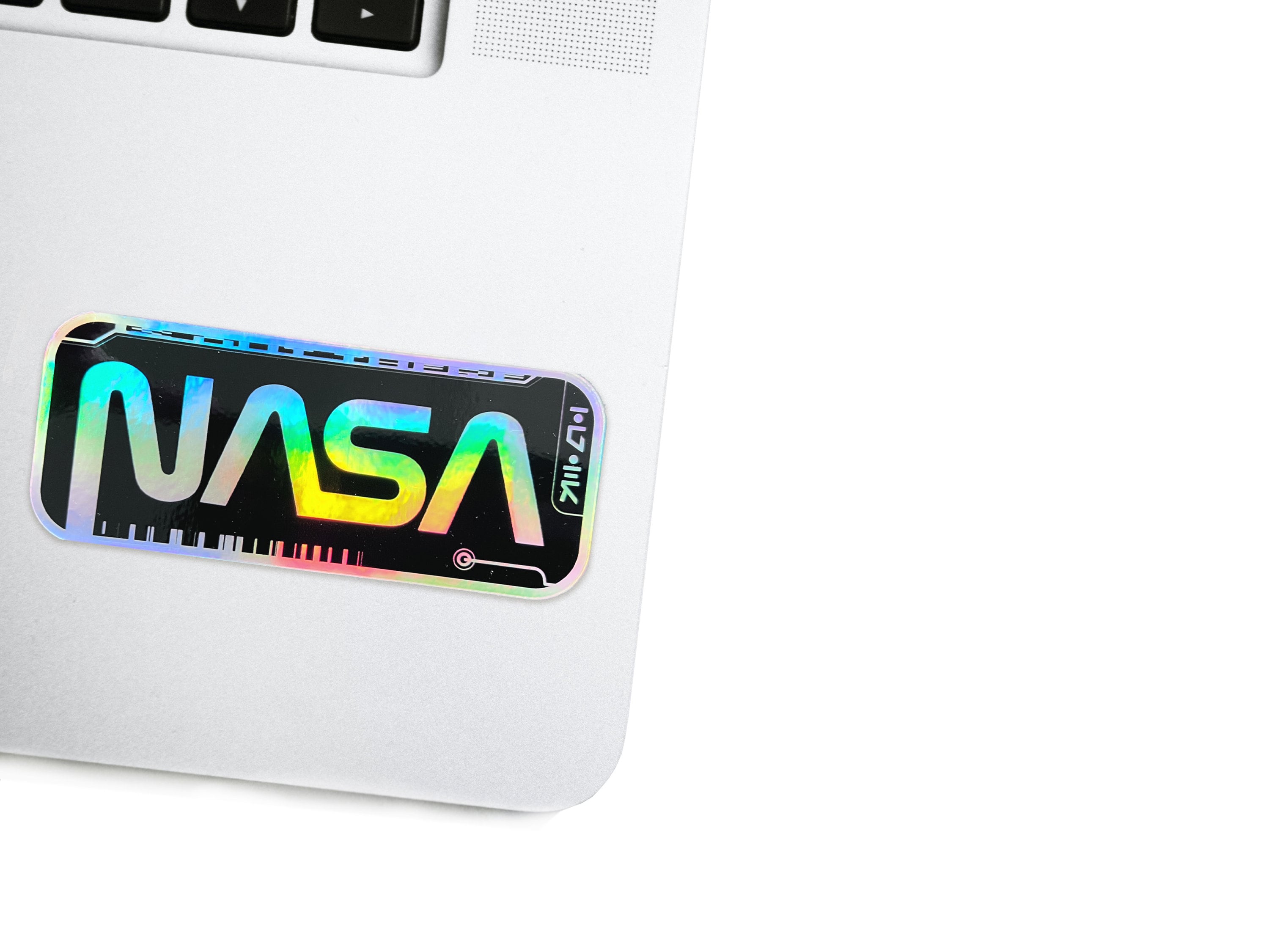 Cyberpunk NASA Worm Holographic Vinyl Decal - Astropunk / Futuristic Sticker - Astronomy / Space / Sci-fi Laptop Decal