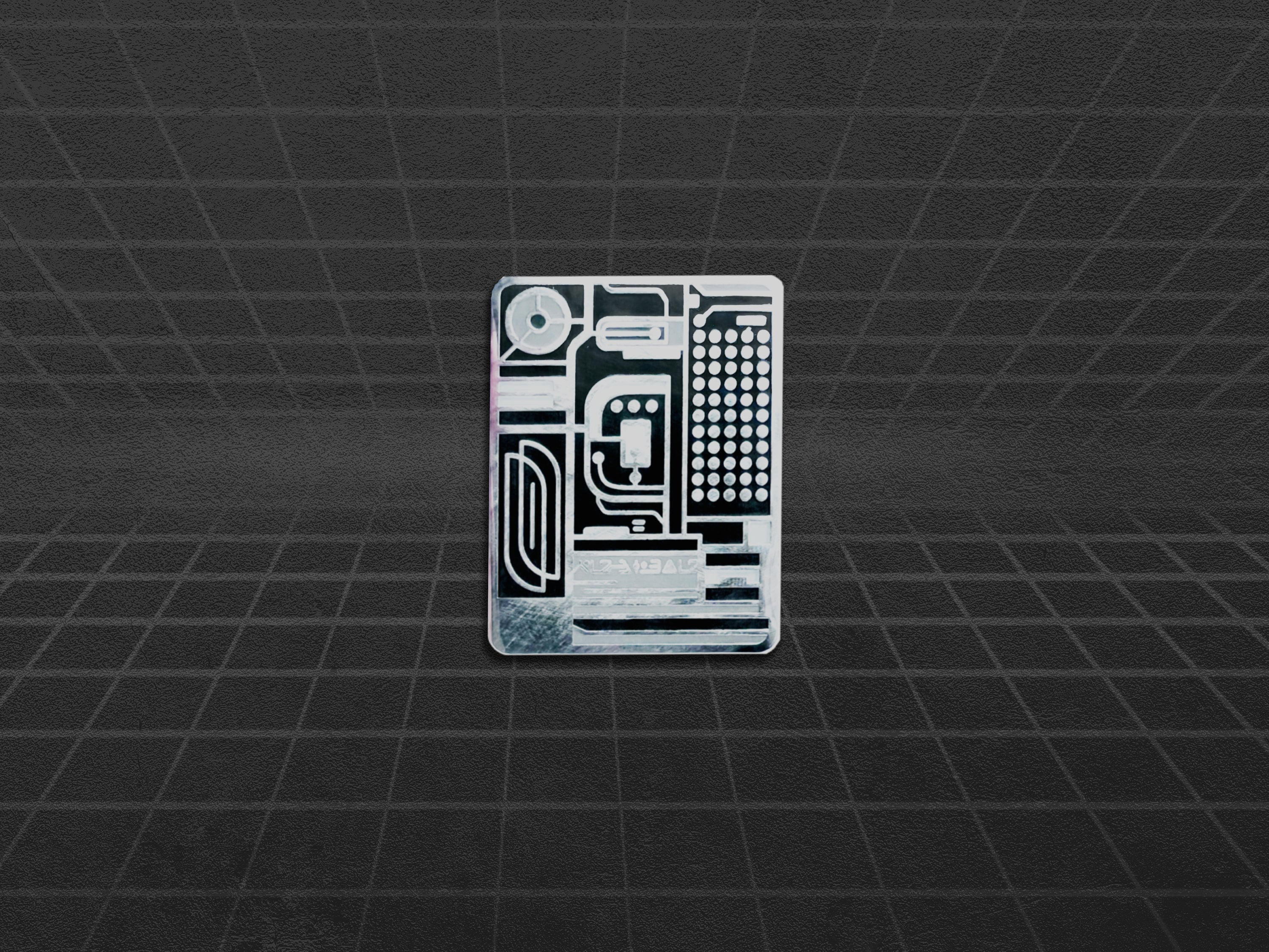 Cyberpunk Tech Enamel Pin - Futuristic / Minimal Astropunk Lapel Pin - Space / Sci-fi Gift