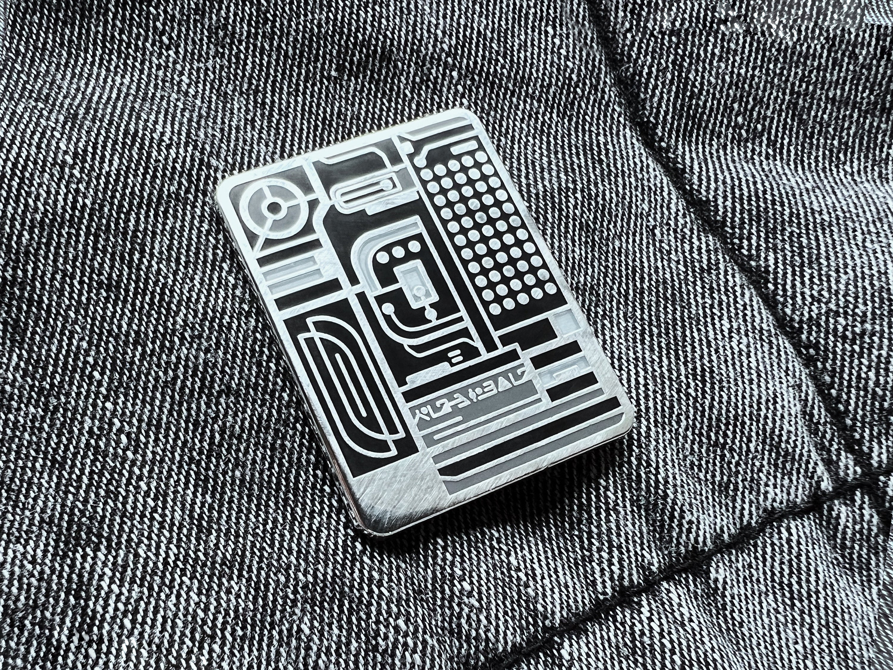 Cyberpunk Tech Enamel Pin - Futuristic / Minimal Astropunk Lapel Pin - Space / Sci-fi Gift