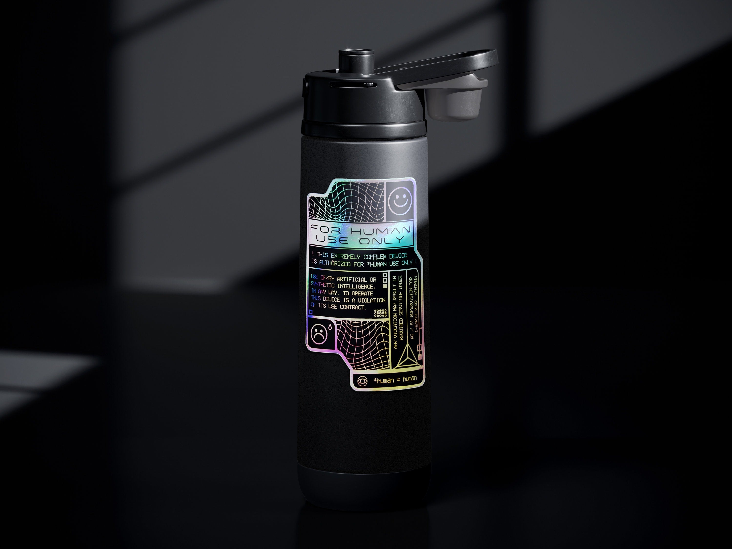 The Sciencey Holographic Astropunk -Cyberpunk Decal Sticker - Sci-Fi Laptop / Thermos Gift